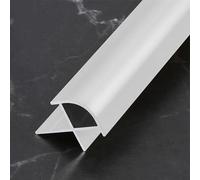 Tiras De Esquinas Redondeadas De Aleación De Aluminio, Separador De Suelos, Tapajuntas Perfil De Transición Para Hogar Y Hotel (3 Unidades, 100cm)(Blanca,4.50mm)