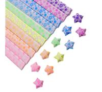 Tiras de estrellas de corazón - Juego de 210 hojas de papel brillante, material de manualidades plegable colorido, herramienta de desarrollo de habilidades, regalo de vacaciones, actividades