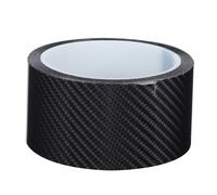 Tiras de Fibra de Carbono Antiarañazos Fibra de Carbono Etiqueta de protección de Borde de Puerta de Coche Envoltura de Detalles Película Protectora Cinta de Envoltura de Vinilo para Detalles(5CM*3M)
