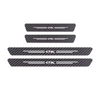Tiras De Fibra De Carbono para Umbral De Puerta De Coche, 4 Unidades, para Mitsubishi EK, Antiarañazos, Pegatinas Protectoras De Umbral, Fácil Instalación, Accesorios De Protección De Entrada.