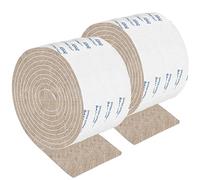 Tiras de fieltro con respaldo adhesivo, tiras de fieltro adhesivas, 2 rollos de fieltro de 2 x 60 pulgadas, color beige, cinta de fieltro con respaldo adhesivo, tiras de fieltro para muebles
