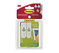 Tiras de fijación de fotos Command 17203, multipack, 4 paquetes de 2 tiras de tamaño S y 8 paquetes de 2 tiras de tamaño M