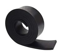 Tiras de goma de neopreno de 0.250 pulgadas de grosor x 2 pulgadas de ancho x 30 pulgadas de largo, rollos de goma sólida para uso en juntas de material de bricolaje, soportes, nivelación, sellado, parachoques, protección, abrasión, suelos, color negro