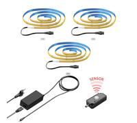 Tiras de LED COB JOR 100,0cm blanco cálido plano 32,07W c/u 1079lm juego de 3
