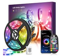 Tiras de luces LED 30m (2x15m),Bluetooth RGB 12V para Habitación, Cadena que cambia de color 30M con control de APP y Remoto,Sincronización Música