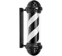 Tiras de Luces Led Blancas y Negras con iluminación giratoria, Poste de Peluquero de 29 ", luz Led para Exteriores, Estilo clásico, peluquería, barbería, Signo 22.10.3