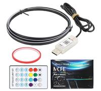 Tiras de Luces LED para automóviles - Luces Interiores del Coche RGB | Aplicación de Control de luz fría de Fibra óptica Multicolor para Cambiar de Color con Ritmo Musical, diseño Oculto