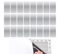 Tiras de metal con respaldo adhesivo, tiras de metal de 2.36 x 1.18 pulgadas, 24 piezas de placa magnética, cubierta de ventilación de acero, accesorios de repuesto para no acero