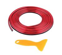 Tiras de molduras para Interiores de automóviles, Keenso 5M 16.4 FT DIY Etiquetas de Tiras de molduras para Interiores de automóviles, 3D DIY Retrofit Tira Flexible Decorativa para decoración (Rojo)