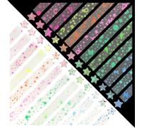 Tiras de Papel de Estrellas,520 PCS Tiras de Papel de Origami de Estrella Luminosa Estrellas de la Suerte Tiras de Papeles de Colores para Manualidades DIY Decoración de Regalos Papiroflexia