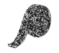 Tiras de pedrería, Cinta autoadhesiva de diamantes imitación resina Multicolor 1,5-2,5 cm x 80(Black,2.5cm x 80cm)