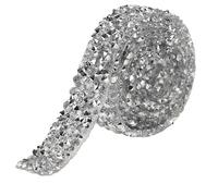 Tiras de pedrería, Cinta autoadhesiva de diamantes imitación resina Multicolor 1,5-2,5 cm x 80(White,1.5cm x 80cm)