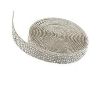 Tiras de pedrería, Cinta de diamantes imitación autoadhesiva multicolor 1 yarda 2-10 filas 0,4-2 cm for manualidades DIY(Crystal,1YARD(90CM)-5ROWS(1CM))