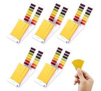 Tiras de pH - 400 piezas, rango de medición 1-14, Ideal para probar muchas sustancias cotidianas habituales, Papel indicador para Zumo de Limón, Jabón Hidratante etc (5x paquete de 80)