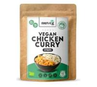 Tiras de Pollo al Curry Vegano, Sin Gluten, 90 g. Pack de 2