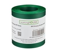 Tiras de privacidad de PP de Workinghouse de 1,1 mm de grosor - resistentes a la intemperie, sin mantenimiento, indeformables - 10 tiras cada una de 2,55 m de largo x 19 cm de alto (Verde)