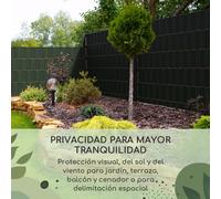 Blumfeldt Tiras de protección visual para vallas de jardín VC 450 g/m² 50x19cm clips
