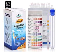 Tiras de prueba de acuario, kit de prueba de agua 10 en 1 y libro electrónico, 100 tiras de prueba rápidas y precisas para peceras y termómetro para peceras, kit de prueba de agua de estanque, tanques