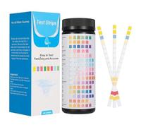 Tiras de prueba de agua 16 en 1 - Prueba de plomo incluida Paquete de 100, fácil de usar para determinar rápidamente la calidad del, conveniente para la gestión del agua en el hogar y el acuario