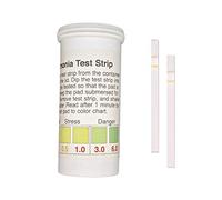 Tiras de prueba de amoníaco NH3, 0-6ppm para monitoreo de acuario, tanque de peces y estanque [frasco de 25]