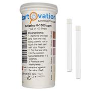 Tiras de prueba de cloro y blanqueador sin 0-1000 ppm [Vial de 100 tiras]