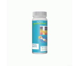 Tiras de prueba de mantenimiento de piscinas 3 en 1 para pH y alcalinidad total con metodología simple de inmersión y comparación