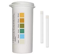 Tiras de prueba de plástico desinfectante de cloro para restaurante, 0-300 ppm [Frasco que absorbe la humedad de 100 tiras]