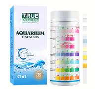 Tiras de prueba para acuario de 7 vías, kit de prueba para y , estanque, 100 pruebas para peceras para pH, alcalinidad, , nitrato, cloro, carbonato