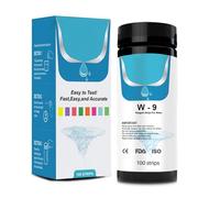 Tiras de prueba para piscinas, Tiras reactivas para piscinas elevadas | Tiras de prueba de spa 9 en 1-100 tiras de sal para piscinas para pruebas de alcalinidad total, pH, cloro libre, ácido cianur