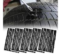 Tiras de reparación de neumáticos,Tiras de reparación de neumáticos sin cámara,Parches para Ruedas,Tiras Pinchazos Coche,Kit Repara Pinchazos Coche,Kit Reparación Neumáticos,100x3,5 mm,Negro,50 piezas