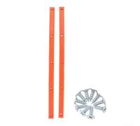 Tiras de repuesto anticolisión para monopatín con riel de hueso acanalado y tornillos para una protección duradera de los bordes de la cubierta y la tabla inferior (naranja)