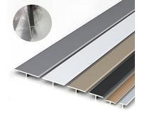 Tiras de suelo color champán, transición de aluminio y borde de umbral, 30/40/50/60 mm, cubierta duradera sin costuras, 5 cm de ancho para transiciones suaves del suelo