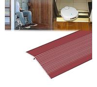 Tiras de transición al suelo de aluminio, listones de transición al suelo de aluminio, 2 mm de grosor, rampas de umbral en oro blanco y negro para umbrales de menos de 1,6 pulgadas (Rosso, 125 x 10 cm
