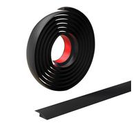 Tiras de transición de Goma para Suelos, Tira de umbral de Alfombra de 1 m, aptas para Puertas, baldosas, Suelos de Vinilo y laminados, para una Altura de Entre 3 y 20 mm (Negro, 3,5 cm de a