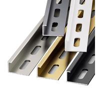 Tiras De Transición De Piso De Aluminio, Protector De Borde De Escalera para Interiores Y Exteriores, para Cubre La Brecha De Altura Entre 0,21 Y 0,72(Gold,0.55cm/0.21in)