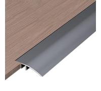 Tiras de transición de piso de aluminio,rampas de umbral,desniveles pequeños y grandes,resistentes y duraderas,aptas for baldosas,pisos laminados,hormigón(Gray,4.2cm)