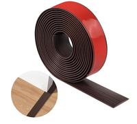 Tiras de Transición de Piso,Impermeables Resistentes al Desgaste,Tiras de Umbral Para Puertas Autoadhesivas PVC Adecuadas Para Puertas,Ventanas Bordes Suelo (veta de nogal negro, 4m-4cm)