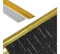 Tiras de transición de PVC for Suelos - Unión Flexible y Recortable for Bordes de alfombras for una transición Suave - Tira de umbral Antideslizante for Puertas(Gold,Length 5m(16.4ft))