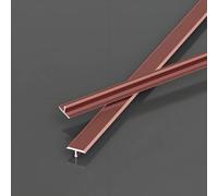 Tiras de Transición para Suelo en T de Aluminio | Moldura Divisora Umbral | Perfil para Transiciones Suaves Entre Suelos de Madera y Baldosas, L90cm 3PCS(Red,W1.2cm)