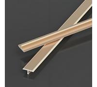 Tiras de Transición para Suelo en T de Aluminio | Moldura Divisora Umbral | Perfil para Transiciones Suaves Entre Suelos de Madera y Baldosas, L90cm 3PCS(Gold,W1.2cm)