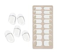 Tiras De Uñas De Gel Semicuradas - Uñas Francesas Con Adhesivo De Gel | Calcomanías para Sin Daño para Mujeres,Uso Diario Y En Casa