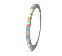 Tiras decorativas de holograma de 10 metros, para manualidades, muebles, coches, motos, modelos, tiras decorativas autoadhesivas, para manualidades, (holograma plateado, 5 mm de ancho)