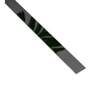 Tiras decorativas planas de acero inoxidable para molduras de techo de metal, diseñadas para decoración de interiores en hogares y hoteles, 5 metros de largo (negro)