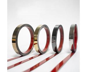 Tiras Decorativas ultrafinas, despegables y Adhesivas, para Bordes Decorativos, Color Plata Brillante, 20 mm x 40 m