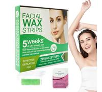 Tiras Depilatorias para Rostro,Tiras para Axilas - Algodón Natural Suavizante Rápido Para Piel Sensible Mujer Mano Pierna Pecho