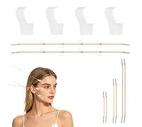Tiras Faciales Invisibles en Tono Piel + 4 Cuerdas Ajustables, Facial Lifting Tape Set, Kit de Cintas Lifting, Cinta lifting facial y cuello instantáneo, para Contorno en V, Mandíbula y Rostro