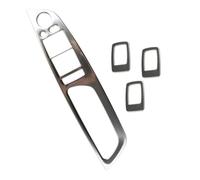 Tiras Interiores Coche 4 Unids/set Ventana Cubierta De Panel De Interruptores Trim LHD Plata Acero Inoxidable Para BMW Para X5 E70 Para X6 E71 2008 2009 2010 2011 2012 2013 Decoración Interiores