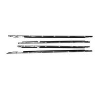 Tiras Laterales 4 Tiras Selladoras Para Ventanas De Coche Para Toyota Para Land Para Cruiser LC80 FZJ80 1990-1998 Buje Impermeable Con Correa Presión Moldura Ventana(CROMO)