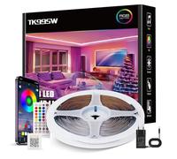 Tiras LED 20 metros, Luces RGB Con App Control Y Ir Control Remoto 40 Teclas, Bluetooth Sincronización Musical, Para Uso Como Dormitorio/Salón/Cocina/Fiest Decorativas