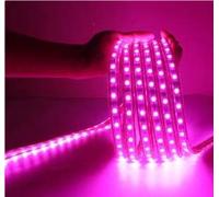 Tiras LED 220V Smd2835 14,4W/m Con Enchufe Sin Pegatina IP65 Impermeable, Escalera de Techo Tira de LED Cocina Cable Luces Flexible LED Light Decoración (15M, ROSA)